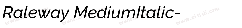 Raleway MediumItalic字体转换